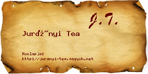 Jurányi Tea névjegykártya